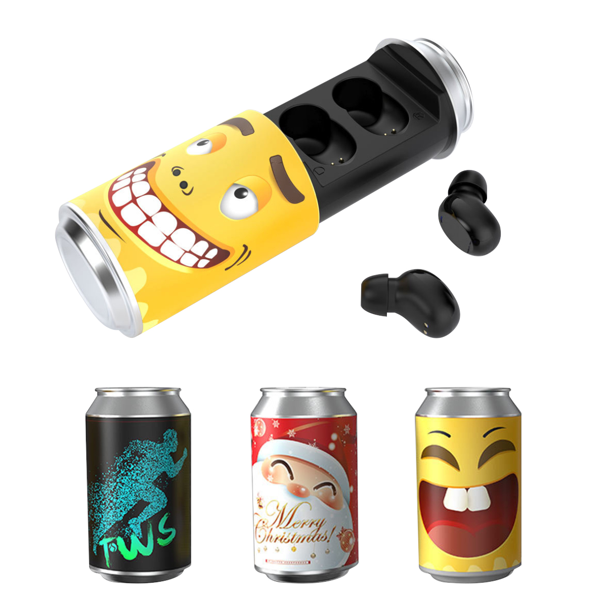 Customised Can Shaped Bluetooth Earbuds
